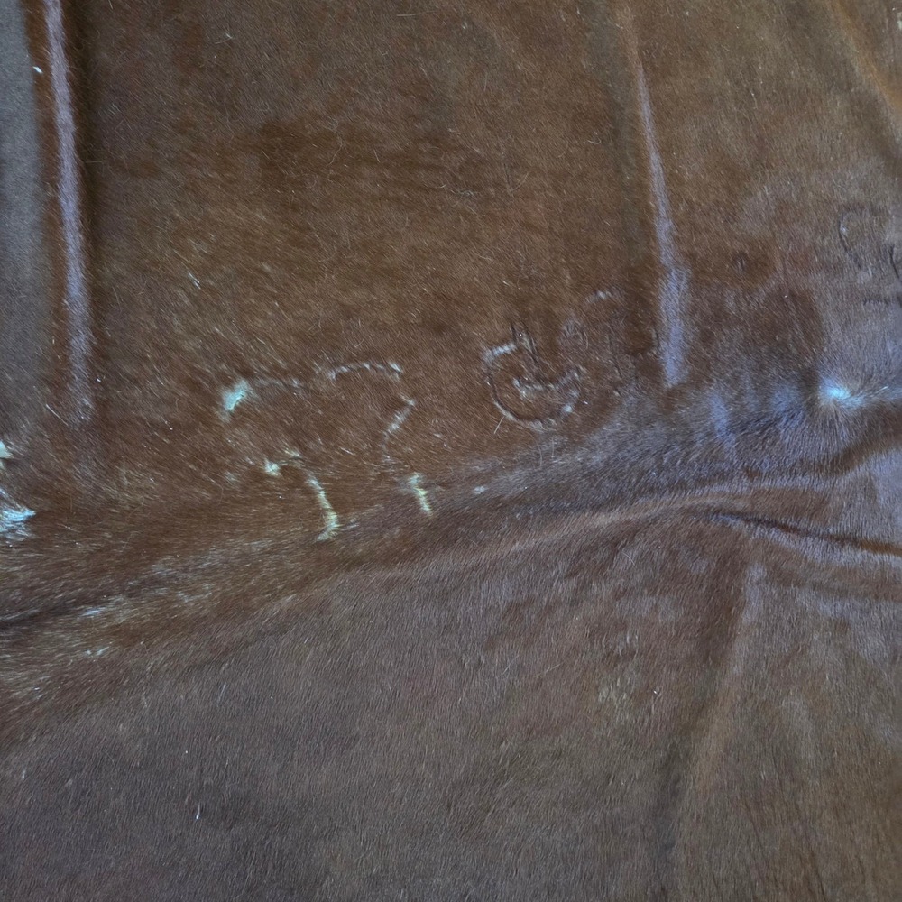 VTG IKEA Koldby Cowhide Rug Brown Large Natural Leather Hide Argentina 83x72 - Picture 15 of 16